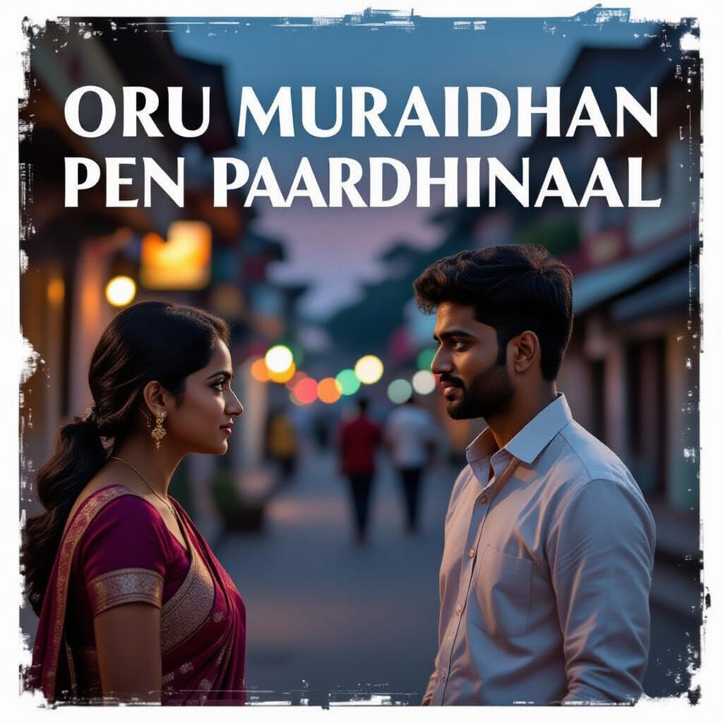 South Indian Street Scene at Dusk: A Fleeting Glance