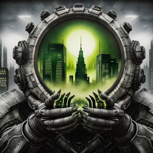 Alien Encounter in a Futuristic Metropolis