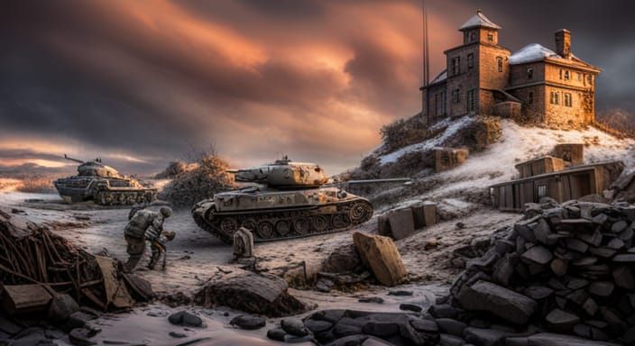 WWII German Tank Battlegrounds in Hyperrealistic HDR