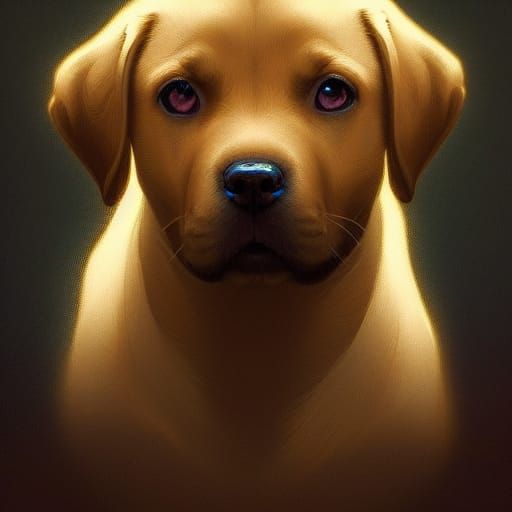 Vibrant Labrador Puppies in a Dynamic Portrait