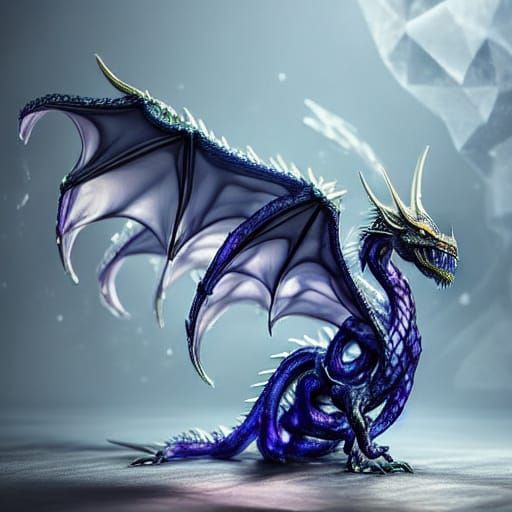Crystal Dragons Guarding the Dragon Realm in Fantasy Art