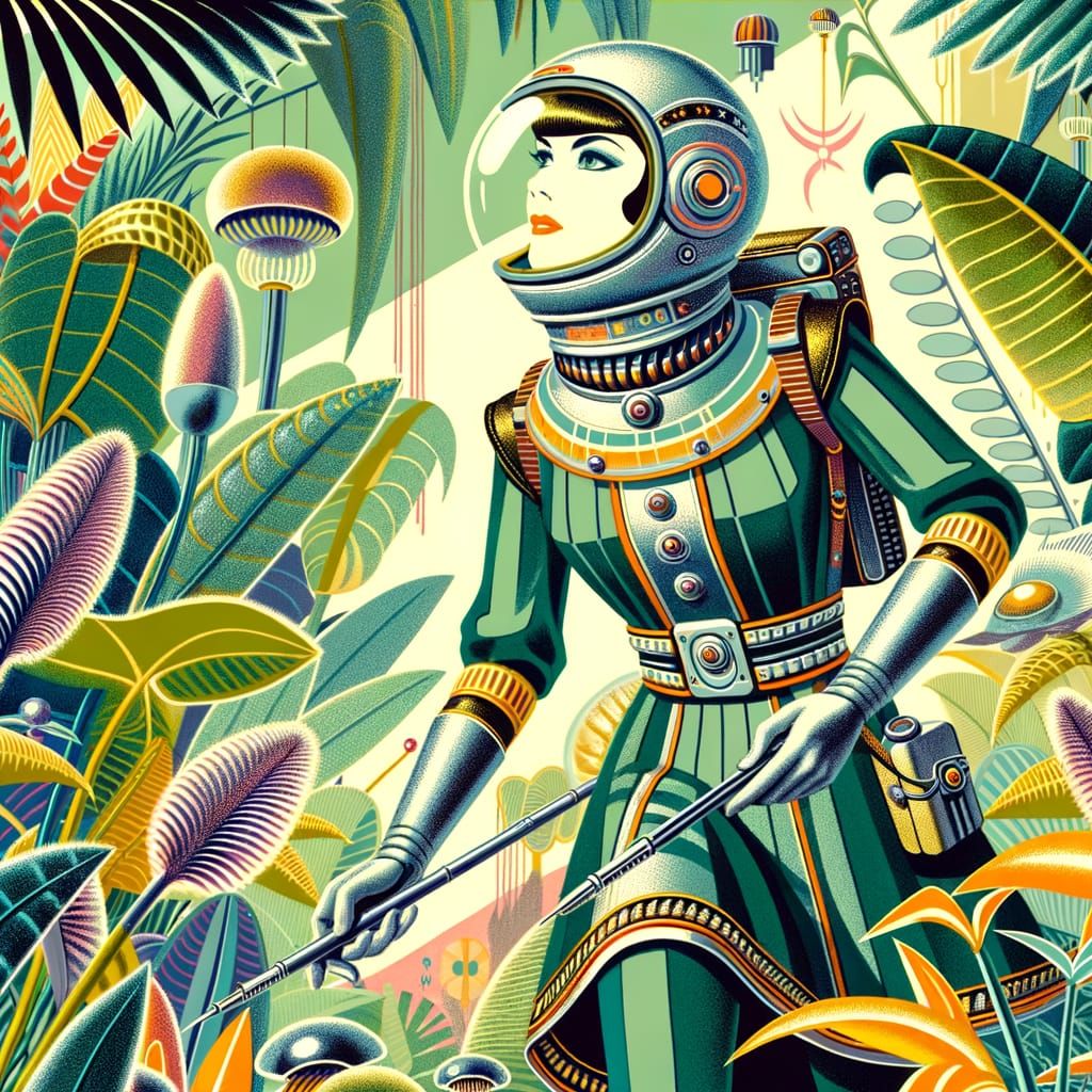 Barbarella Explores Retro-Future Jungle in Sci-Fi Style