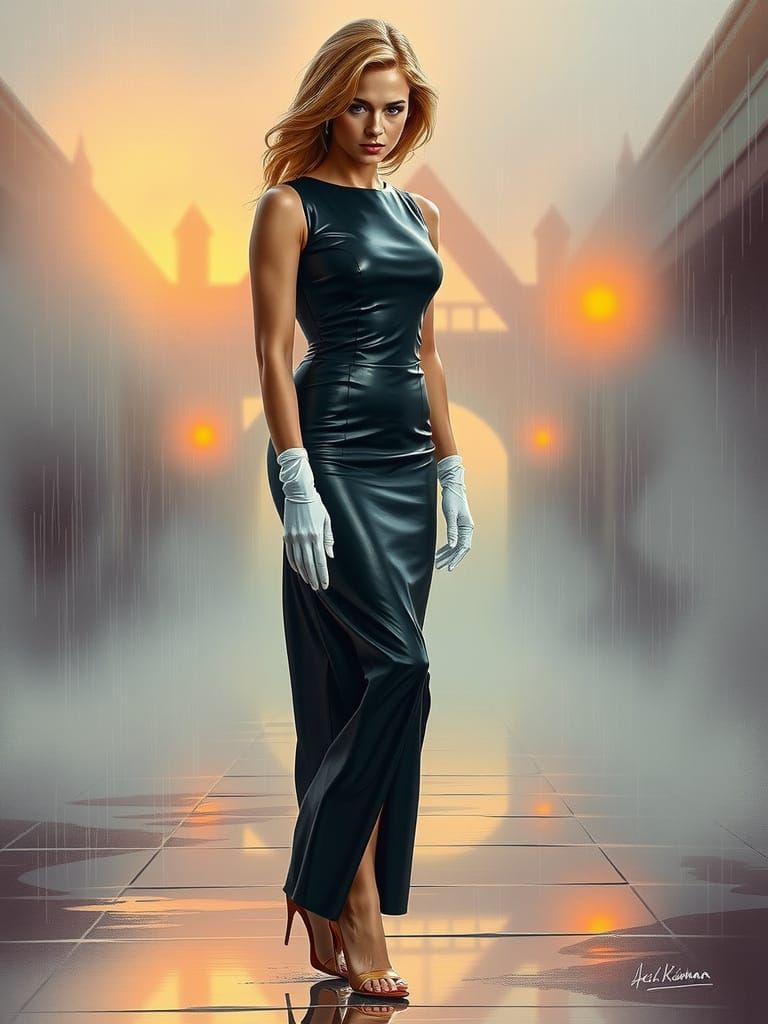 Nicole Kidman 1985 Movie Poster Portrait in Hyperrealism