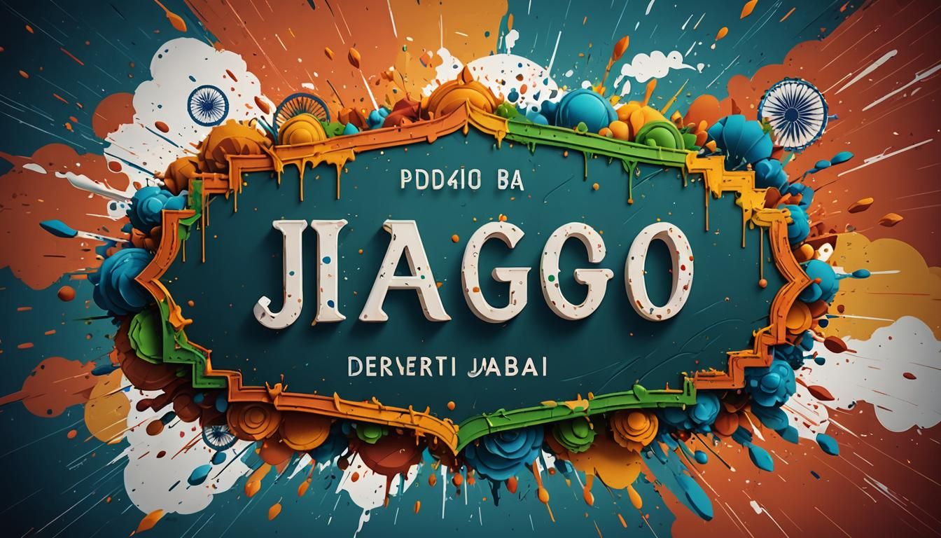 Surreal Indian Tricolour Banner with Rebellious Spirit