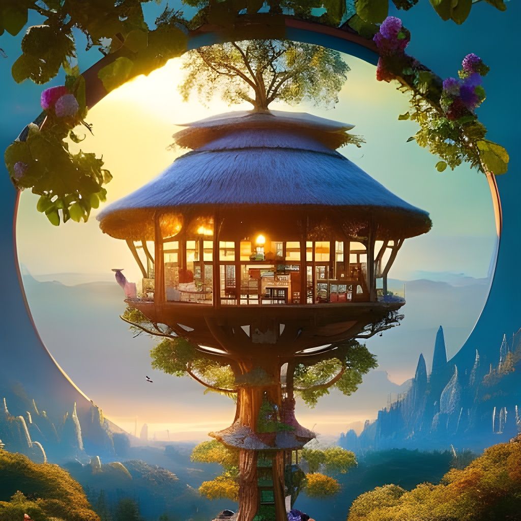 Magical Blueberry Treehouse Oasis