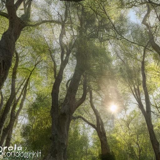 Serene Forest Landscape in Vibrant Colors