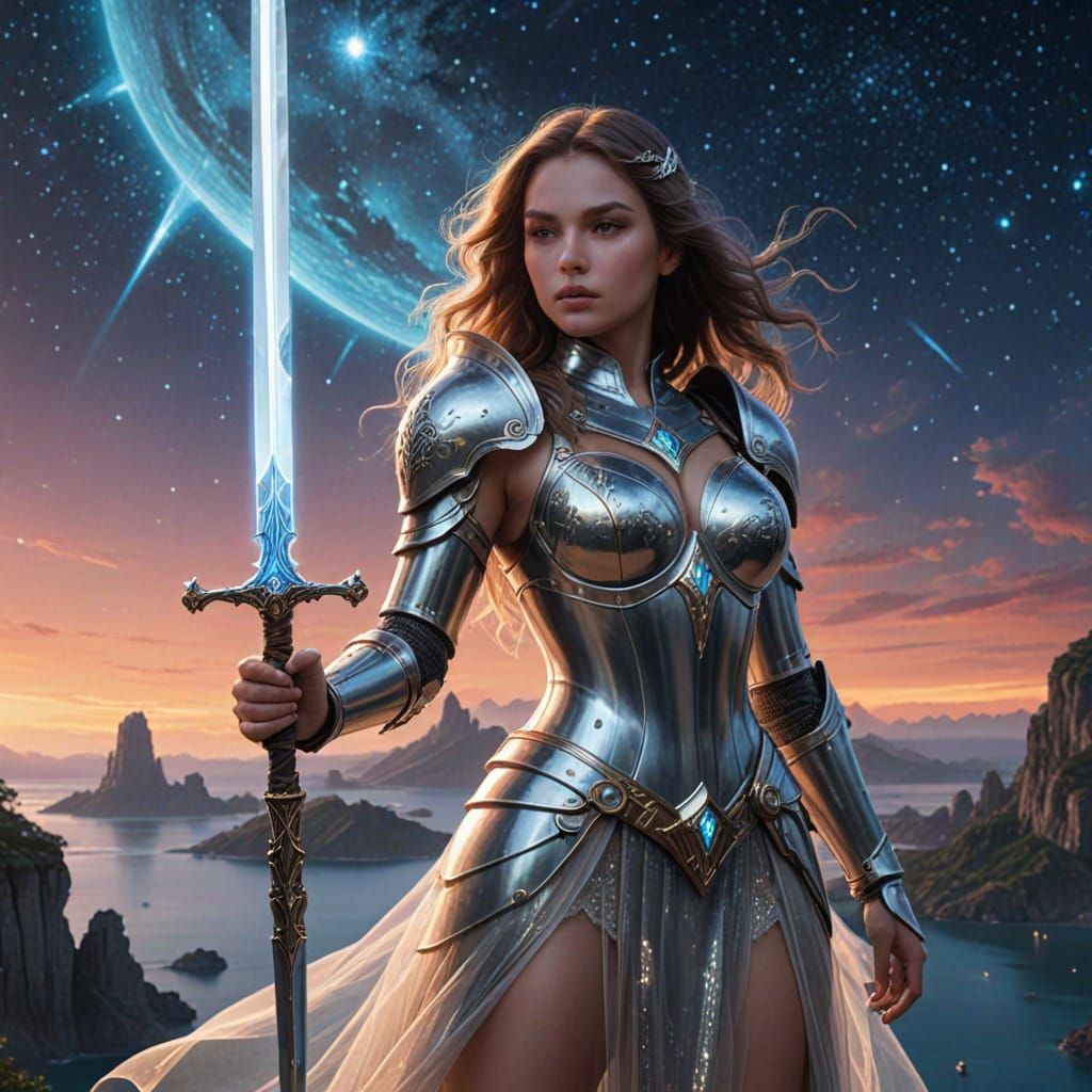 Ethereal Warrior on Floating Islands