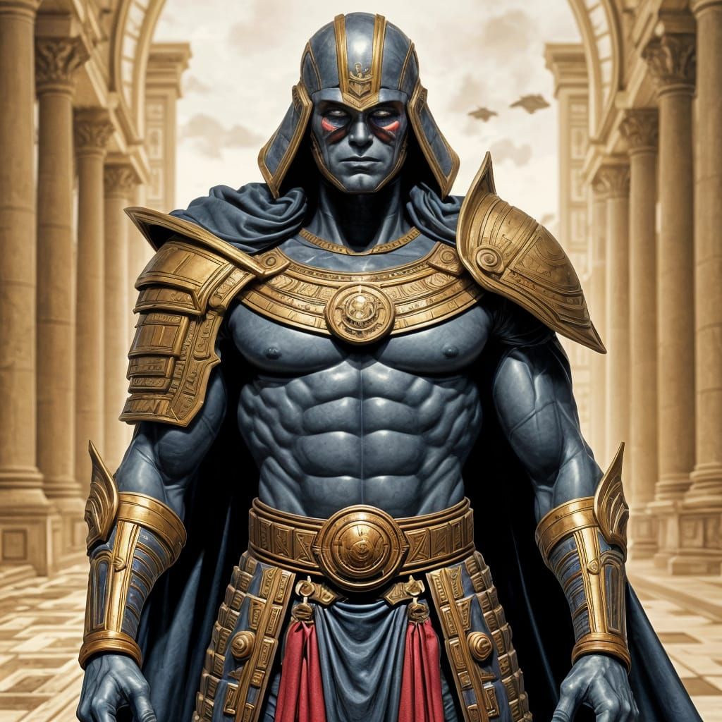 En Sabah Nur in Battle-Worn Samurai Armor