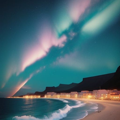 Frozen Gemstones on the Diamond Beach, Iceland in Retrofutur...