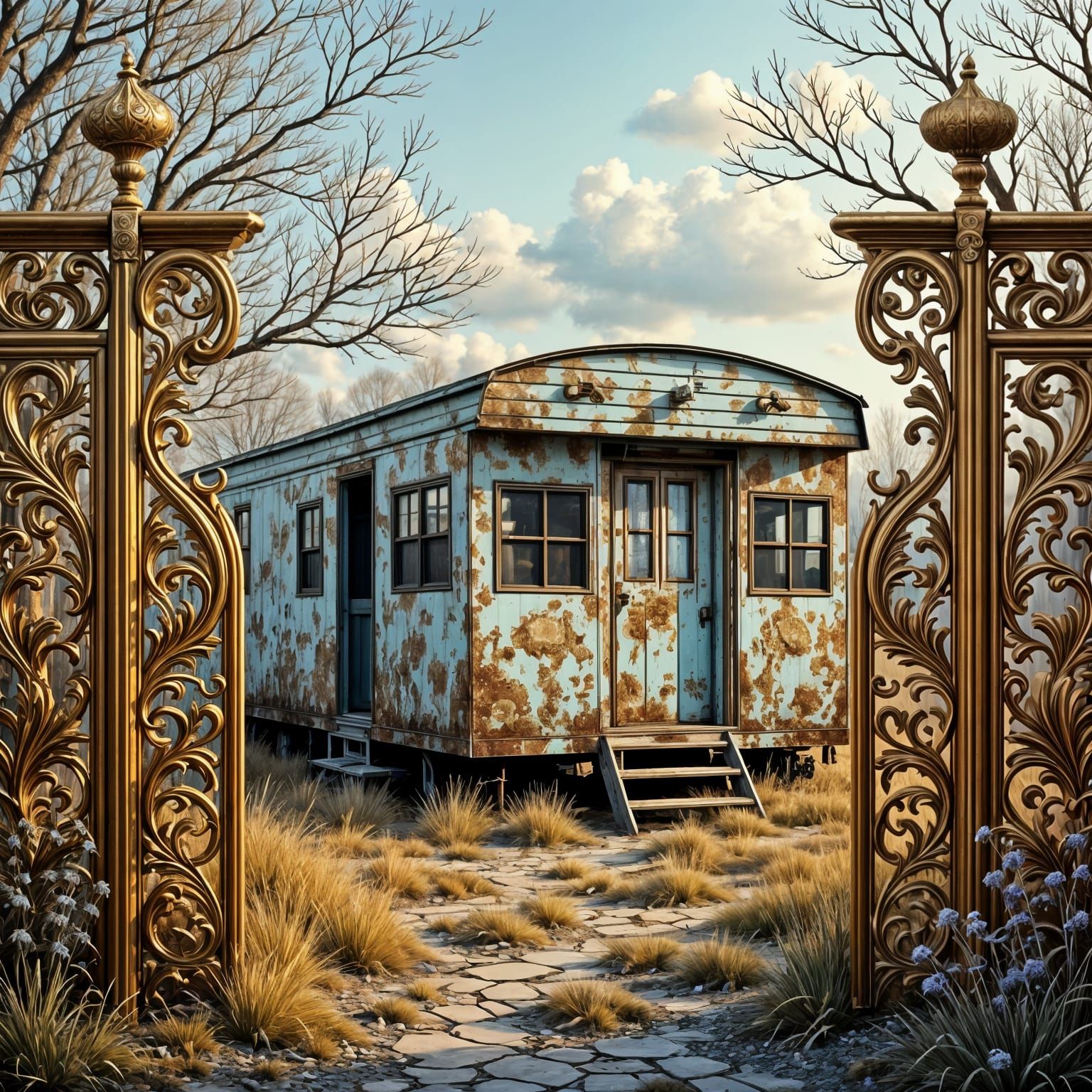 Faded Luxury in a Rustic Setting