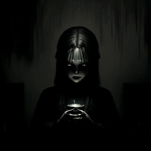 Creepy Doll in a Haunting Atmosphere