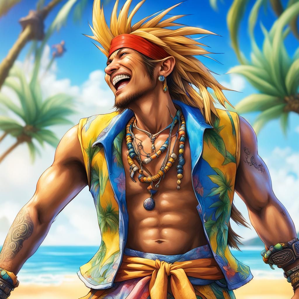 Wakka's Hawaiian Surf Party in Vibrant Colors