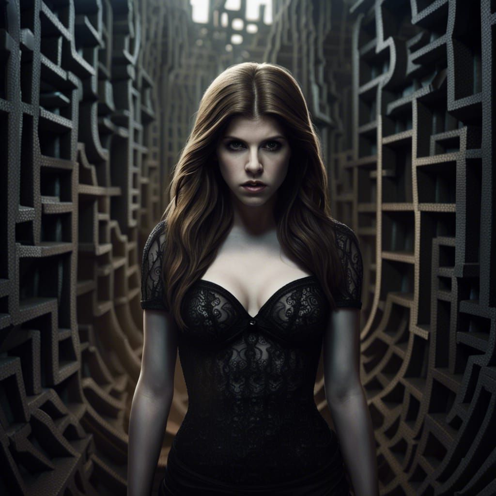 Anna Kendrick in Gothic Dreamscape Maze