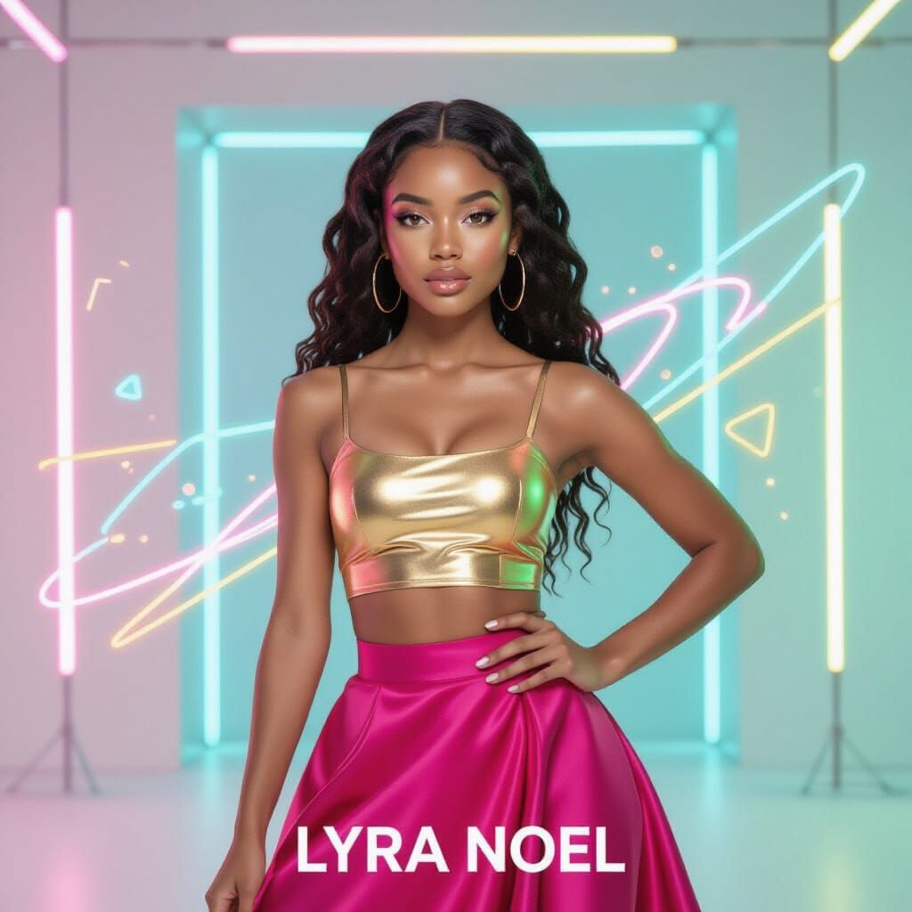 Lyra Noel: Confident Portrait in Vibrant Studio