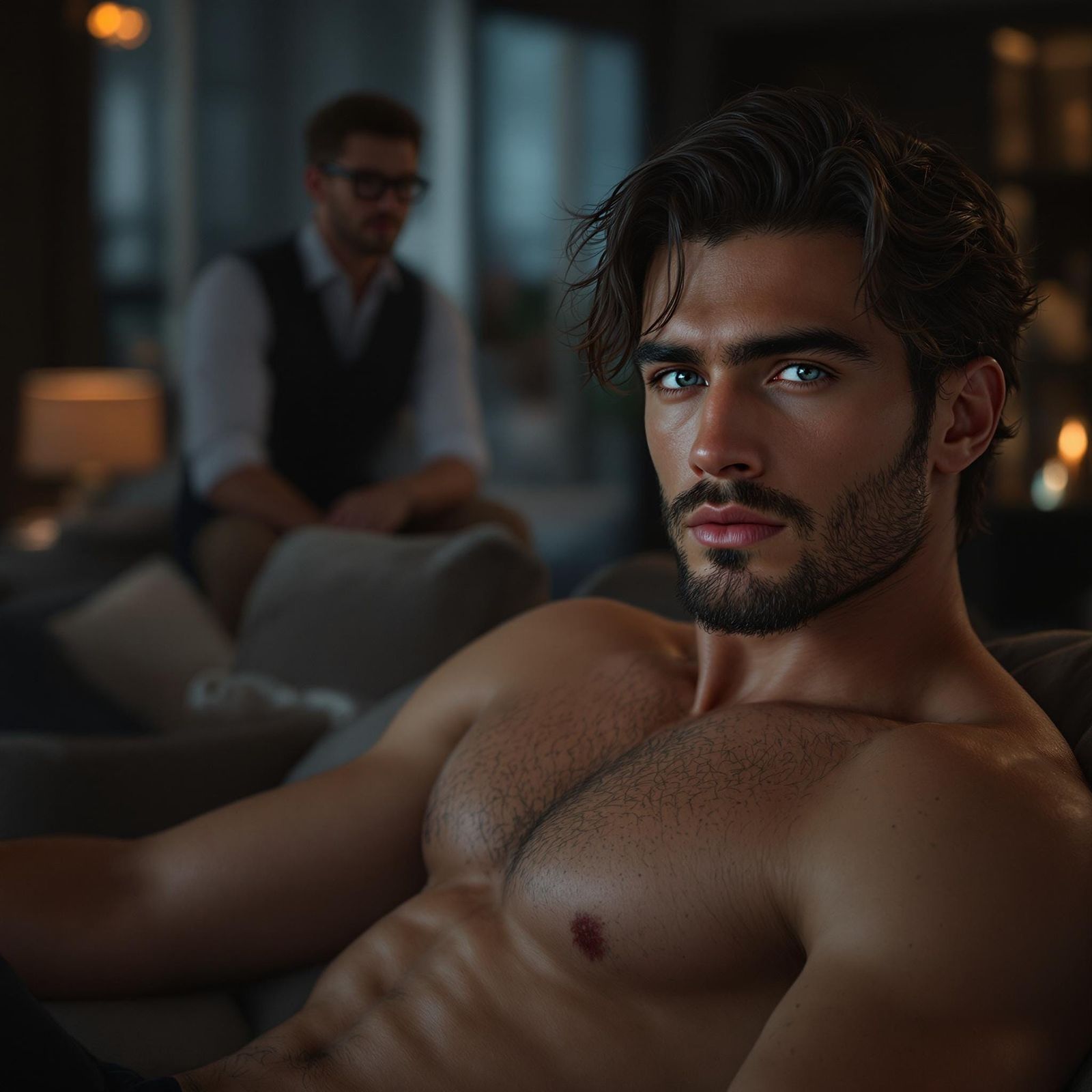 Handsome Italian-American Athlete in Contemporary Penthouse