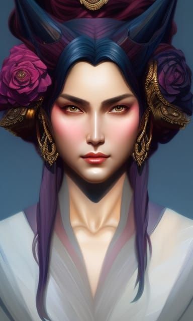 Surrealistic Concept Art Portrait in Hyperdetailed Style