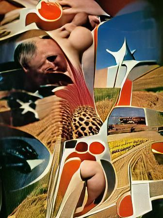 Maximalist Plains Landscape in the Style of Alvin Lustig