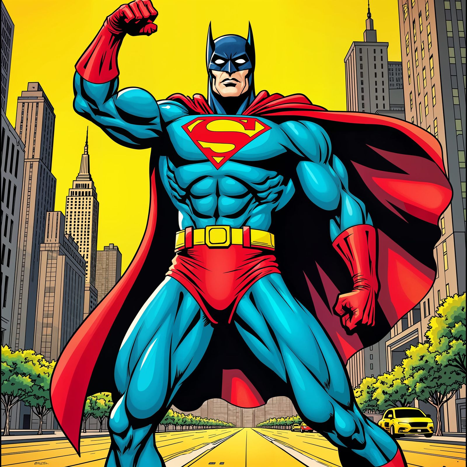 Superhero Portrait in Comic Book Style