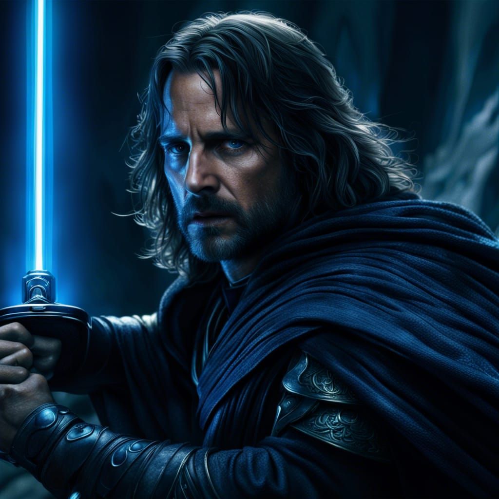 Aragorn Meets Dark Lord of Mordor in Epic Digital Painting