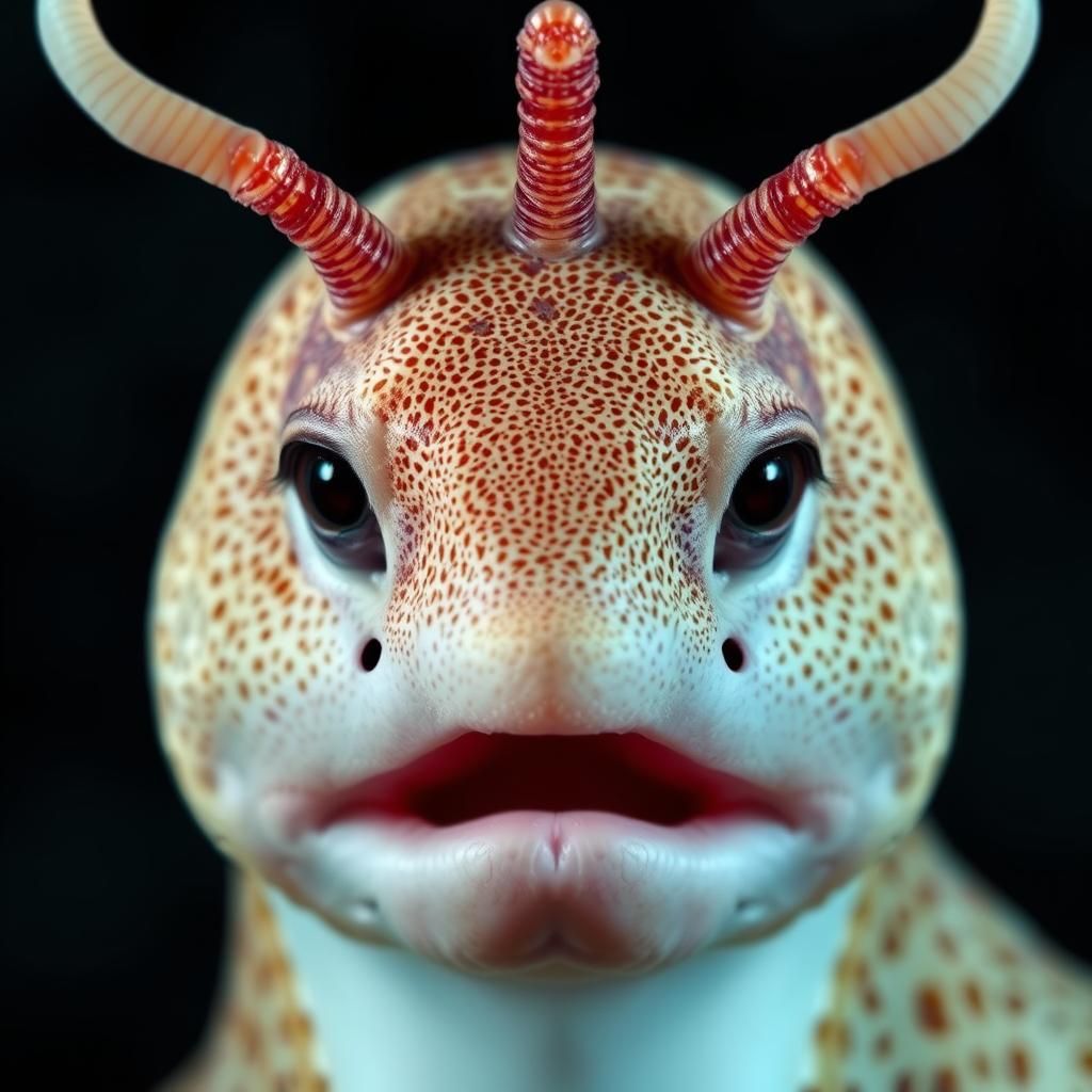 Surreal Mermaid Emerges from Photorealistic Sea Slug