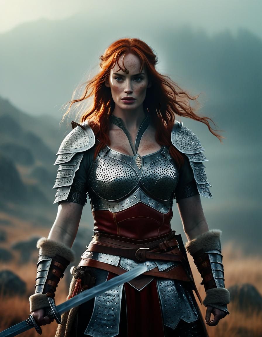 Christina Hendricks as Epic Fantasy Warrior Red Sonja in Cin...
