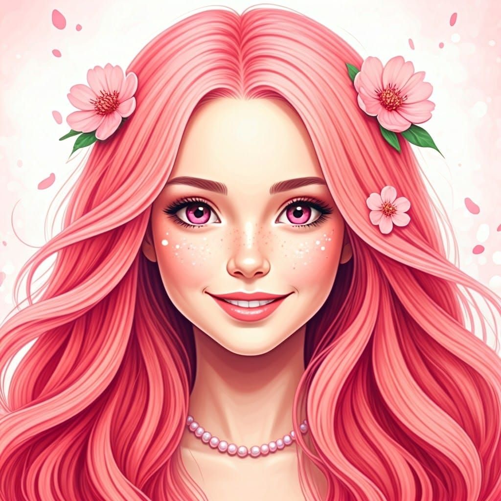 Pink Whimsy in Watercolor