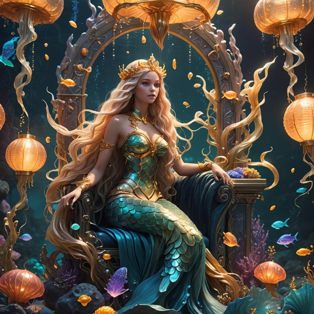 Ethereal Mermaid Goddess in Cinematic Fantasy Concept Art