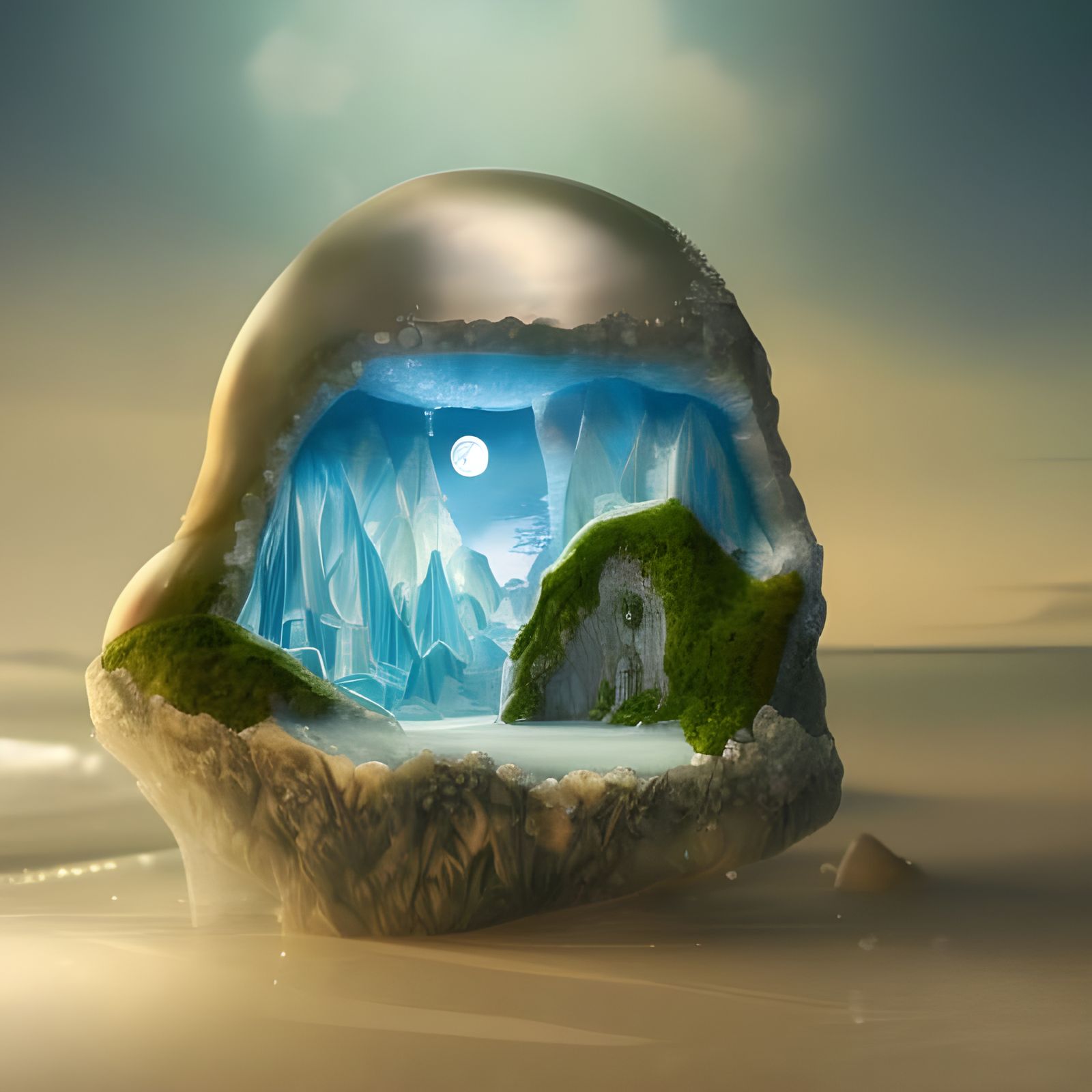 Epic Ice Castle Amidst a Winter Wonderland