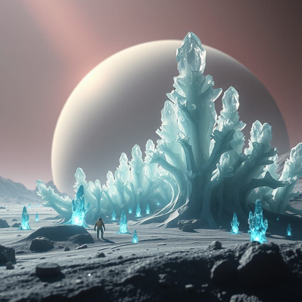 Crystalline Forest on Gas Giant Planet
