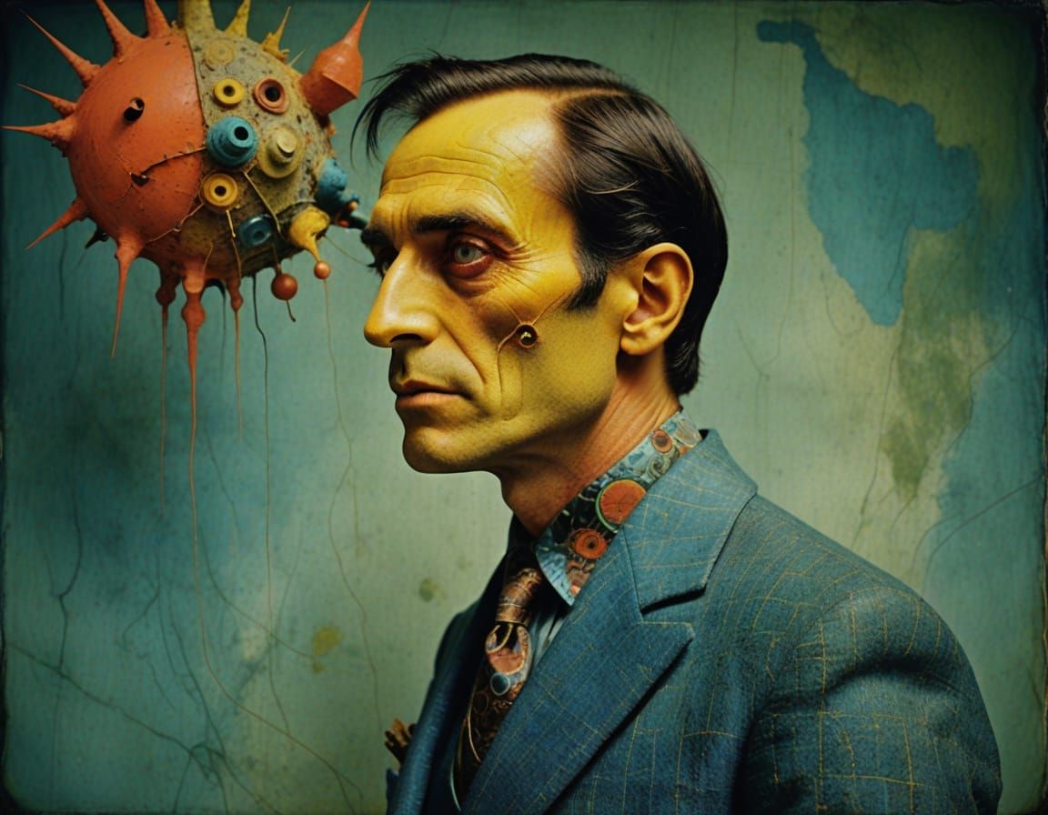 Surreal Fashion Portrait in Vibrant Technicolor