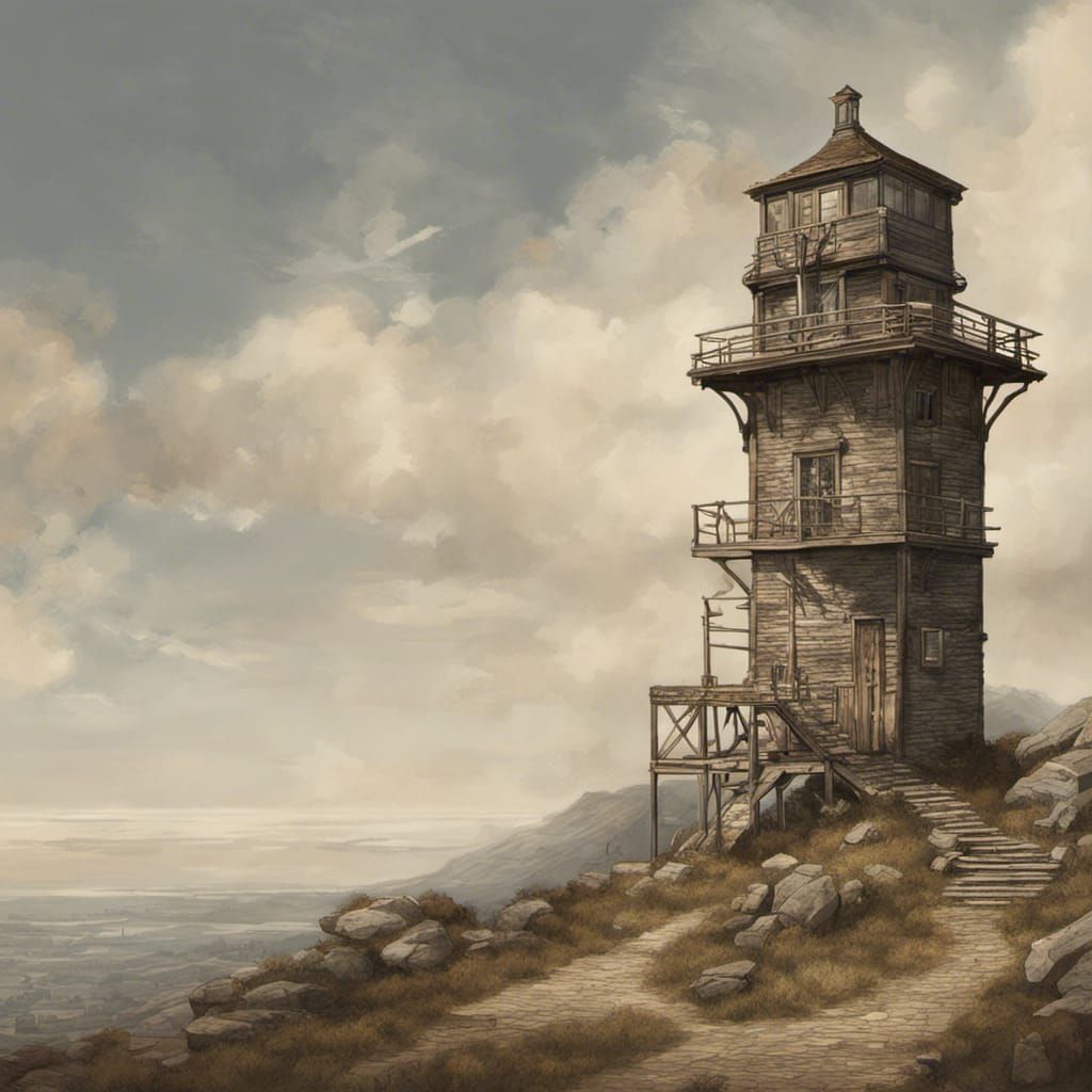 American Lookout Tower in Classical Age Architecture