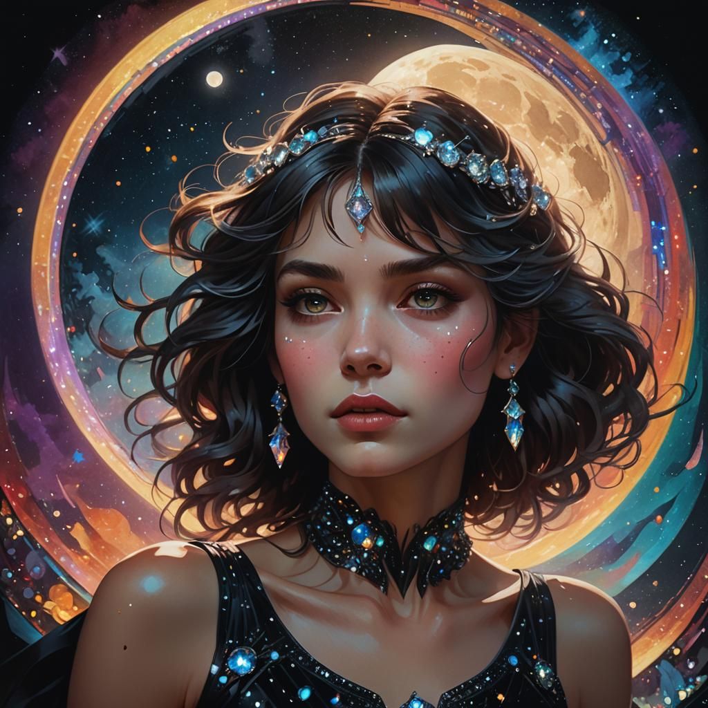 Ethereal Beauty Under Moonlit Skies