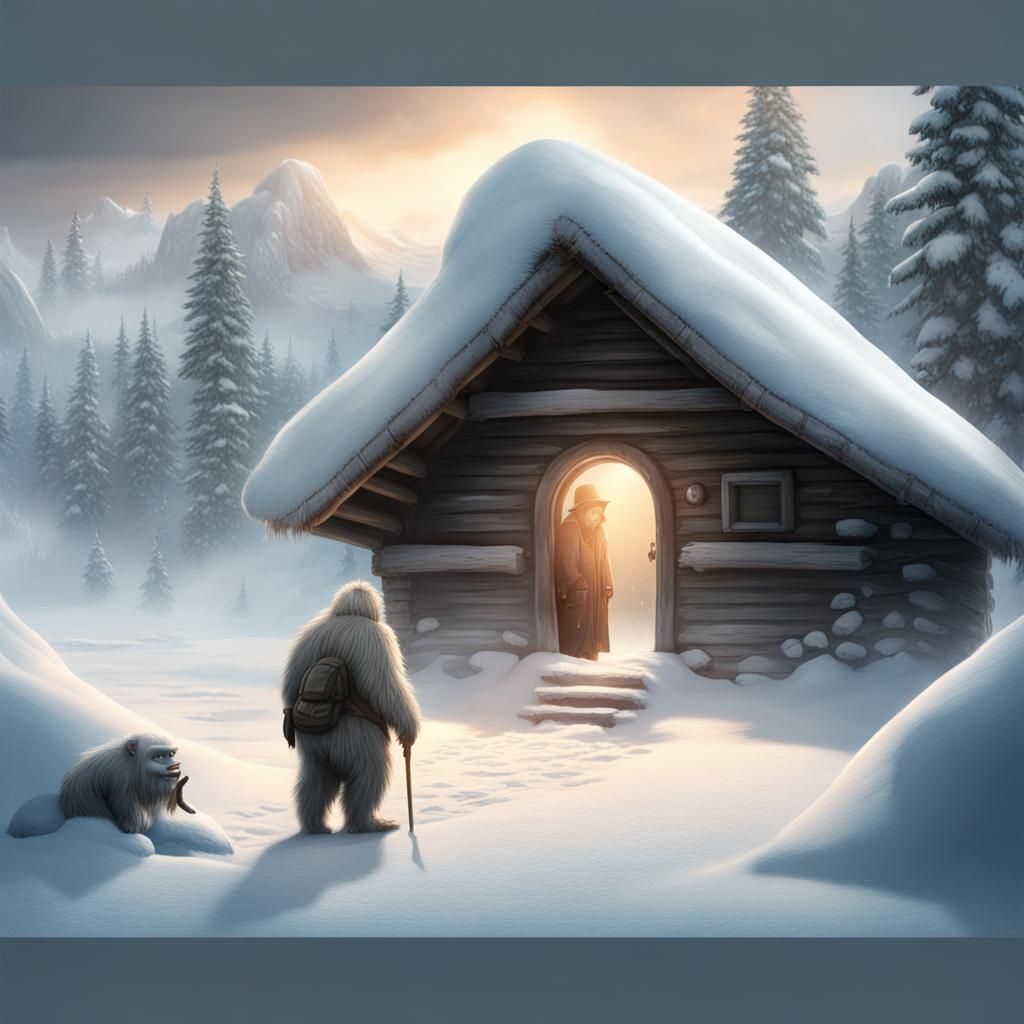 Winter Wonderland Hut Unveils a Mysterious Yeti in a Detaile...