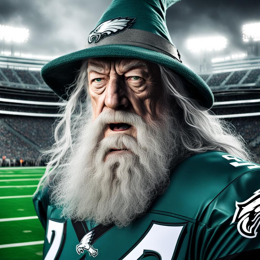 Angry Gandalf Leads the Eagles in Hyperrealistic Super Bowl...