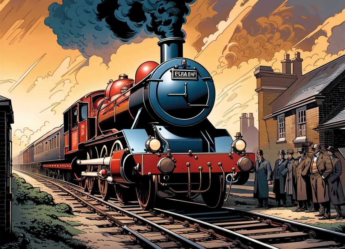 Victorian Era Steam Locomotive in Elegance