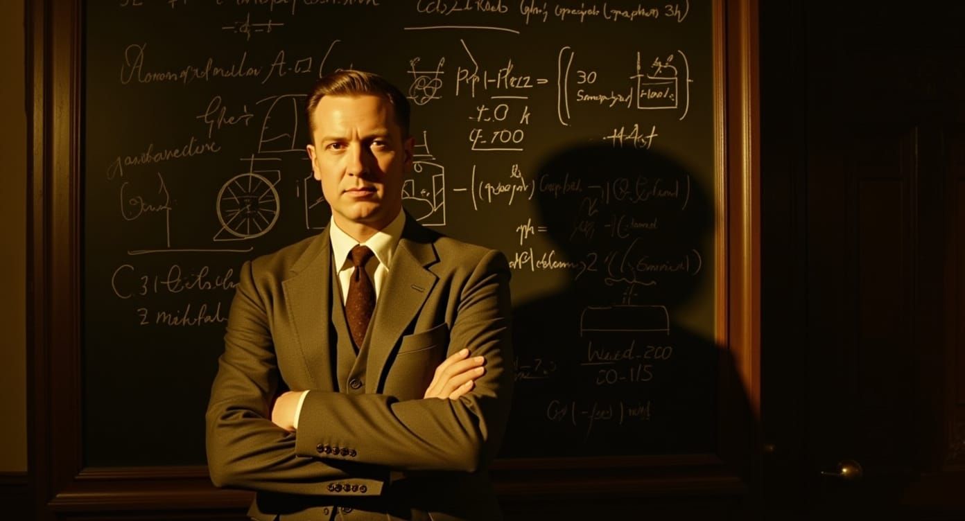 Vintage 1920s Physics Teacher in Sepia Toned Photograph