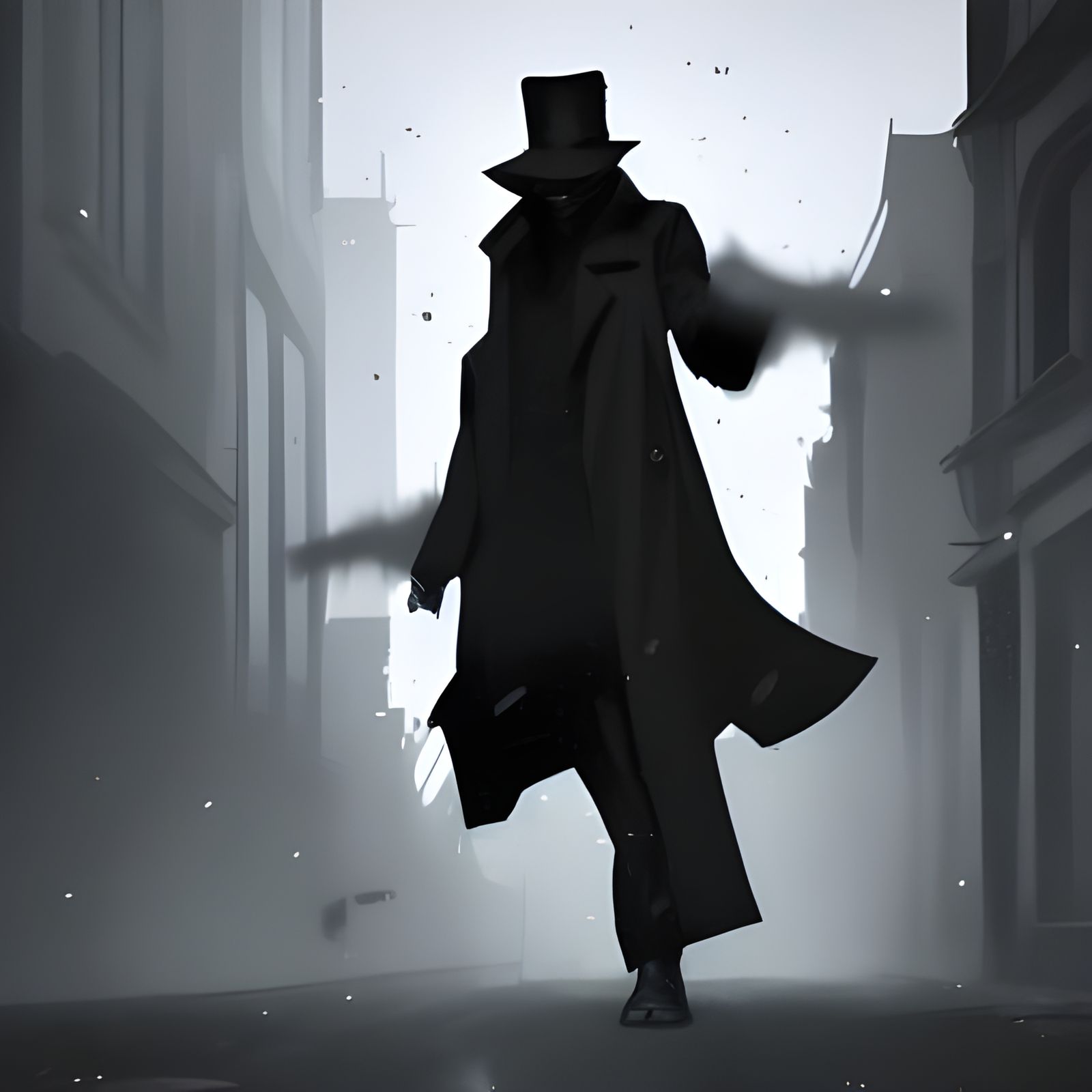 Dark City Vampire Silhouette in Triadic Colors