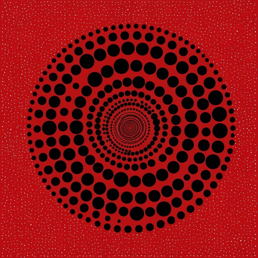 Abstract Dot Art Poster in Pop Art Style