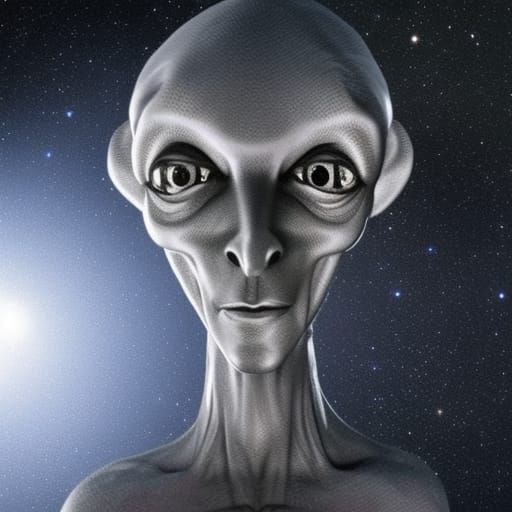 Realistic Grey Alien from Zeta Reticuli