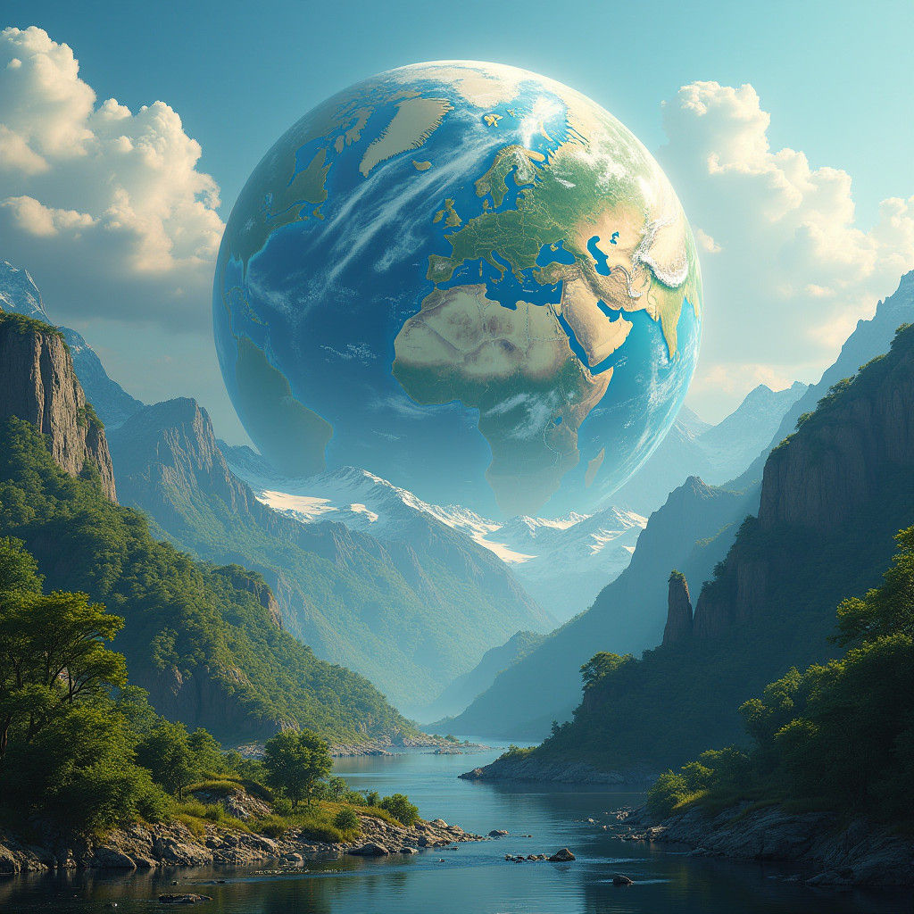 Earth Utopia: Vibrant World of Recycling Harmony