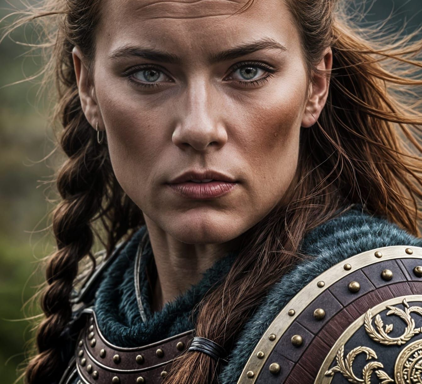 Scottish Maiden Wields Ancient Sword in Battle