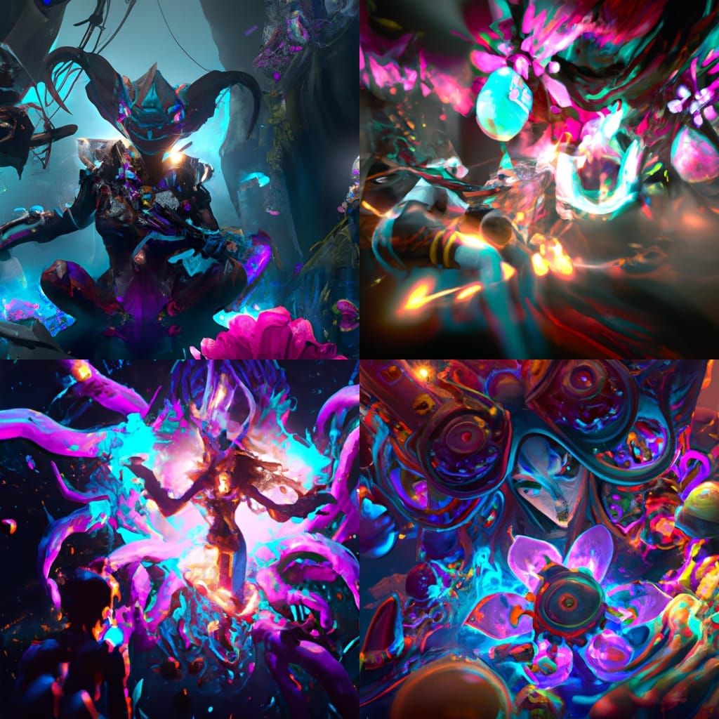 Dark Fantasy Psychedelic Goddess Unleashes Epic Vengeance