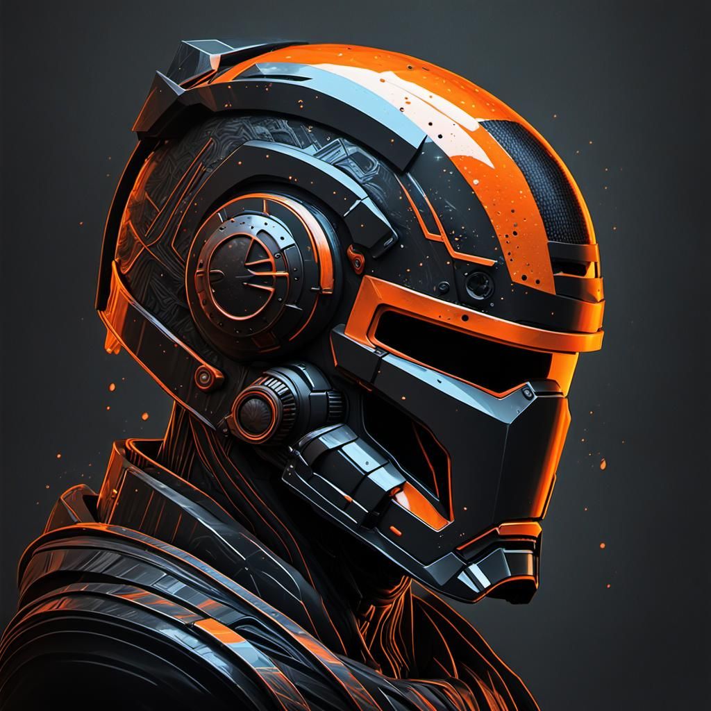 Cyberpunk Helmet in Dark Influence Tones