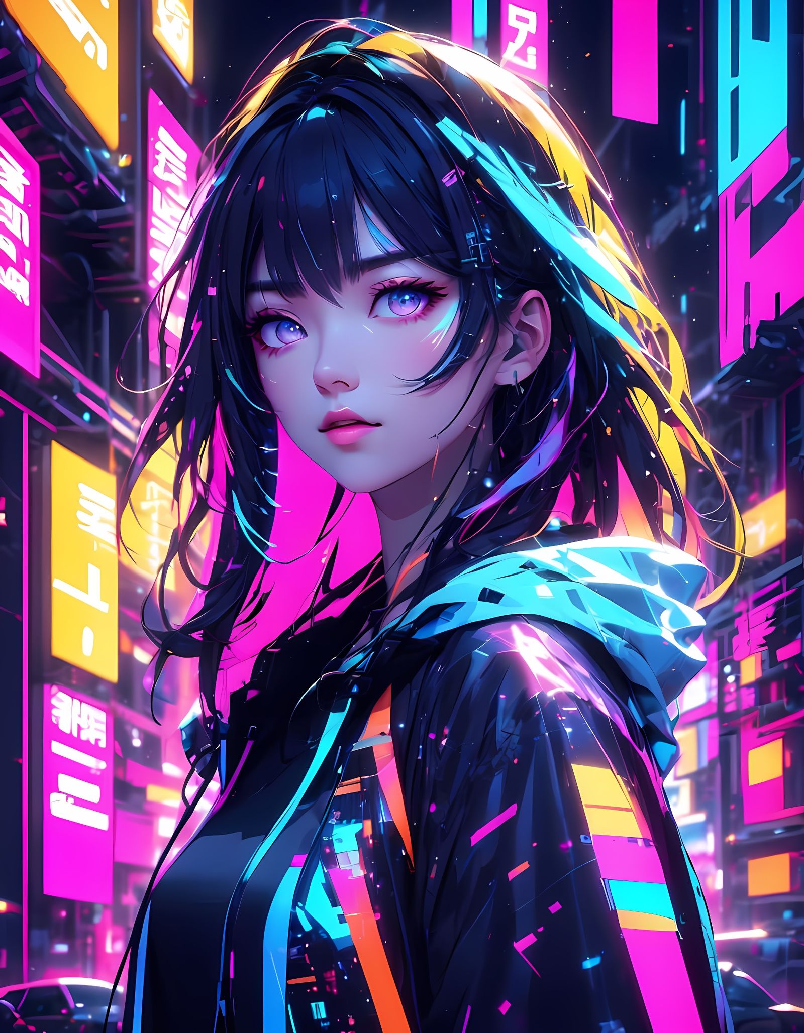 Neon Dreamscape in Cyberpunk Style