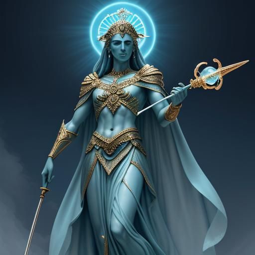 A Regal Scepter Radiates Power in Ancient Greek Fantasy Art