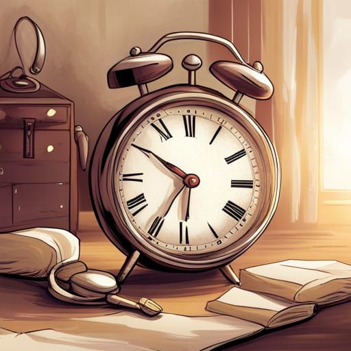 Vintage-Style Anime Alarm Clock Artwork