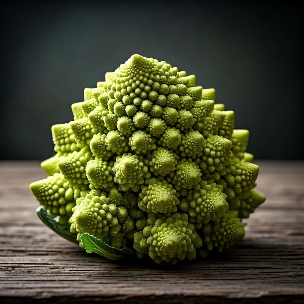 Hyperrealistic Romanesco Broccoli in Moody 8K