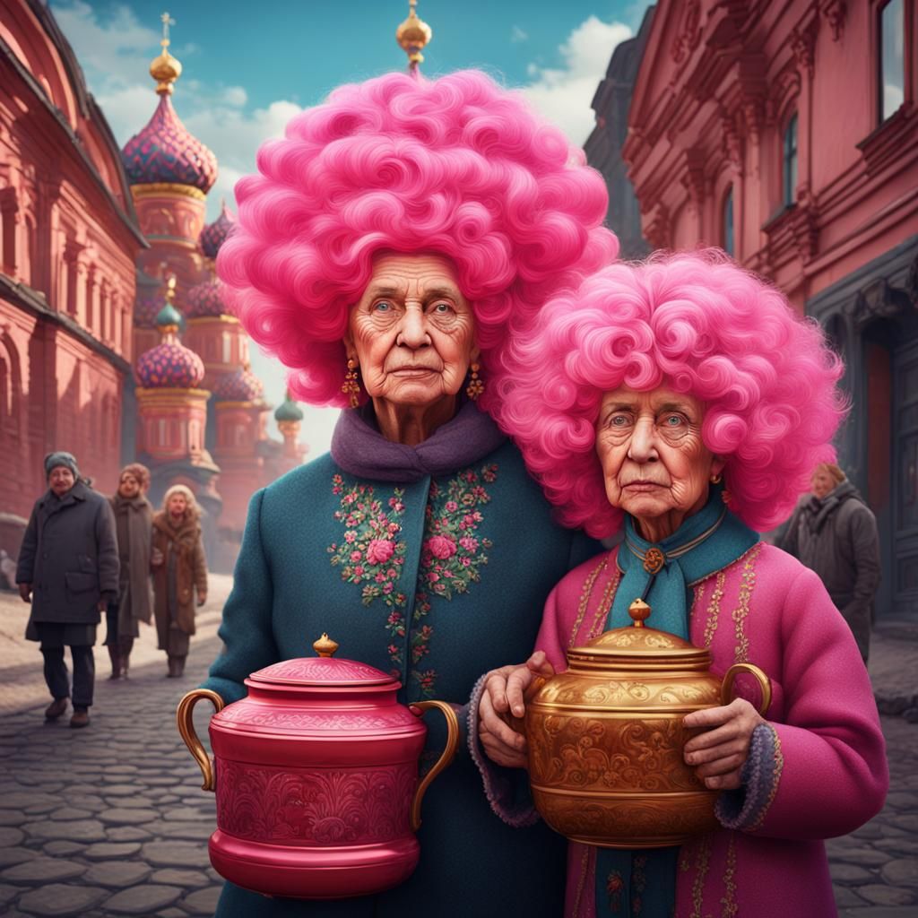 Mystical Khokhloma Lady in Vibrant Springtime