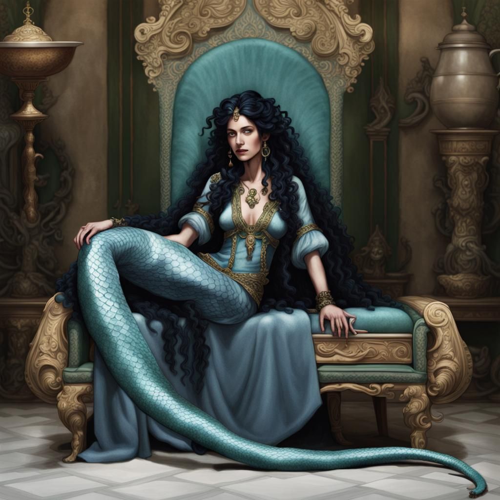 Fantasy Lamia in Plush Palace