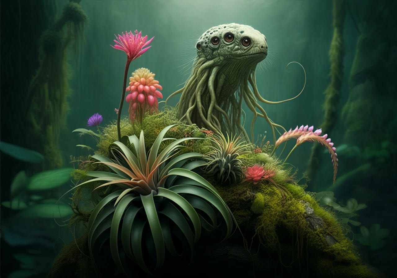 Ethereal Surrealism in Tillandsia Landscape